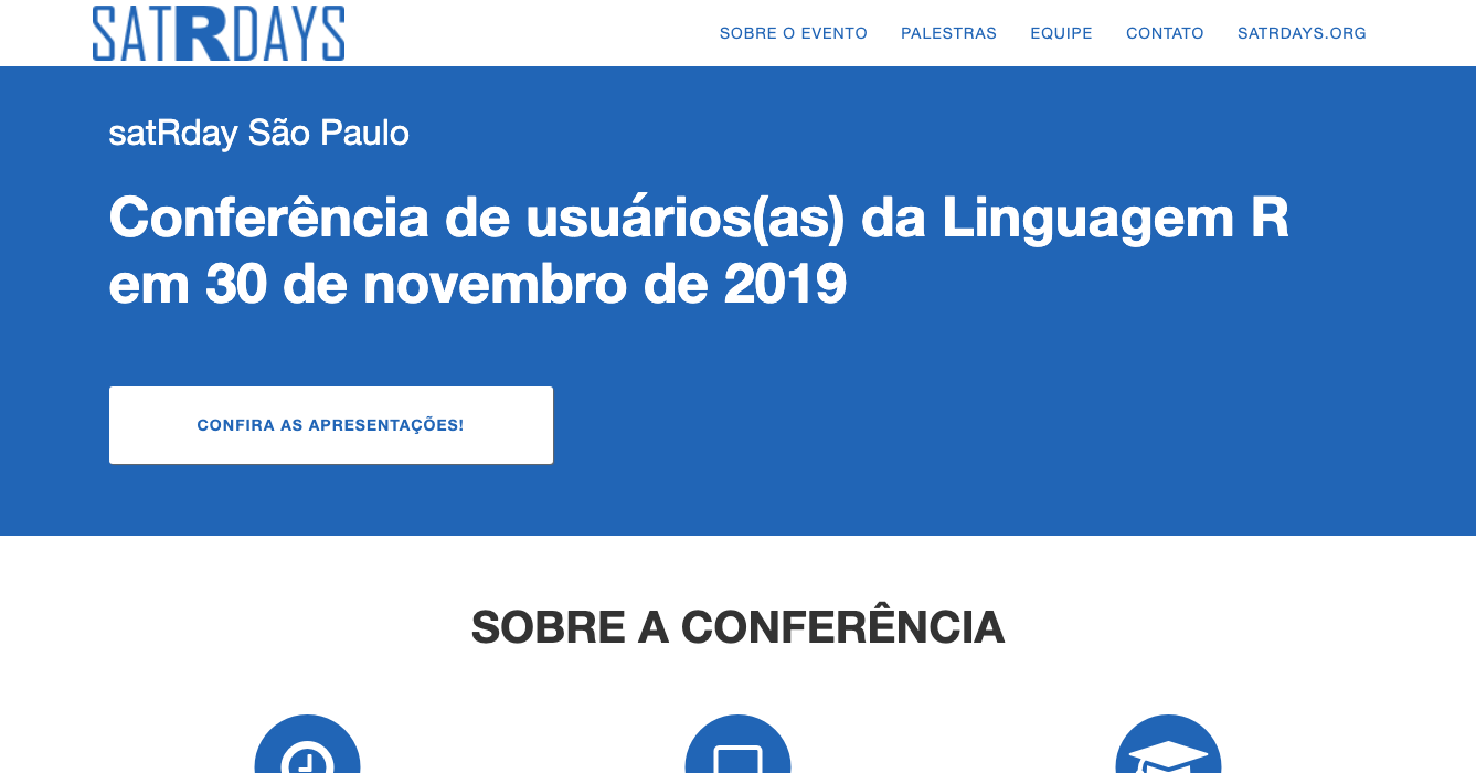 Print screen do site do evento satrDay São Paulo 2019